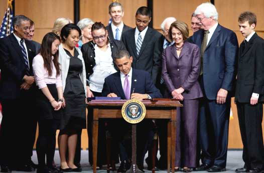 President Barack Obama signs the Health Care and Education Reconciliation Act of 2010 at Northern Virginia Community College in Alexandria, Va. (official White House photo by Pete Souza)