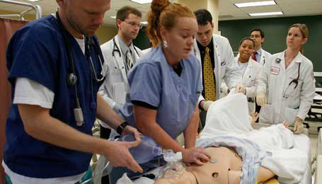 Temple University medical and nursing students