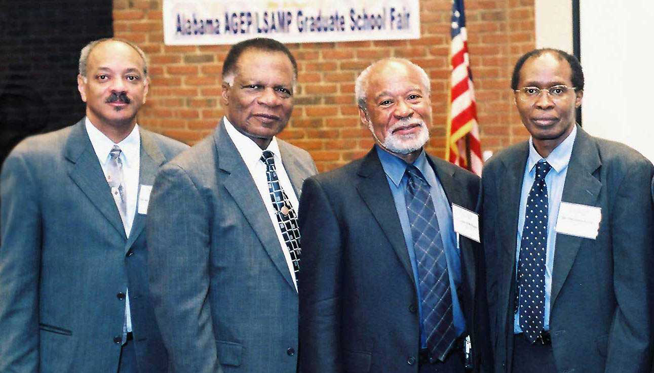Dr. Adriel Johnson (far left) was one of three professors who died in a Feb. 12 shooting at a University of Alabama Huntsville biology department faculty meeting