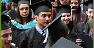 Graduating Latino students at the University of Michigan (photo courtesy of the University of Michigan)