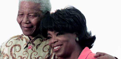 Oprah Winfrey and Nelson Mandela