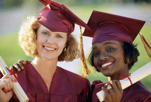 Two graduates of adult education programs in Florida (photo courtesy of Miami-Dade County Schools)