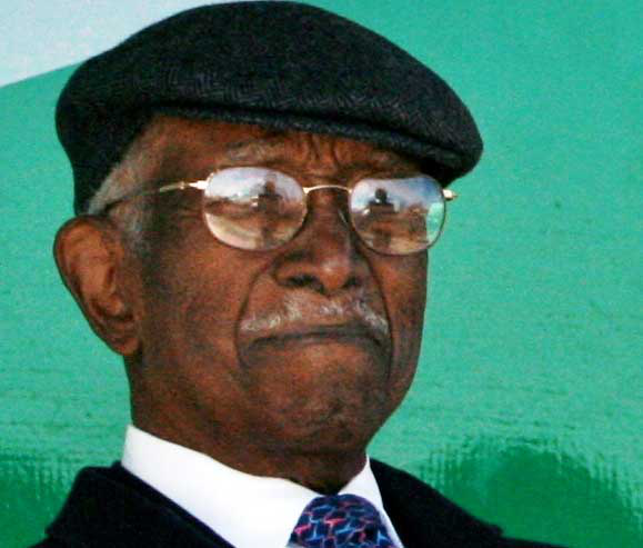 The late Dr. John Hope Franklin (center) was on hand for the fall 2008 groundbreaking of the John Hope Franklin Reconciliation Park in Tulsa, Oklahoma.