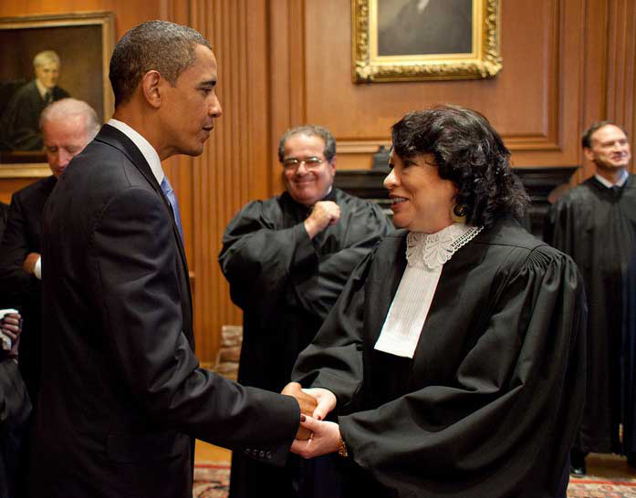 President Obama and Justice Sotomayor