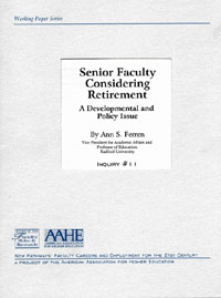 Senior Faculty Considering Retirement