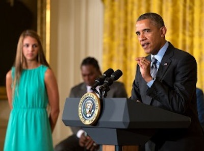 President Obama hosts the Healthy Kids and Safe Sports Concussion Summit at which it was annouced that the NCAA and the Department of Defense are collaborating on comprehensive concussion study. (Photo courtesy of White House)