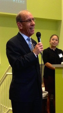 James Mergiotti, president of Peirce College, says he is “devoted to the concept of servant leadership.”