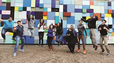 Members of the Carleton College Houston posse matriculated at Carleton in fall 2014. (Photo courtesy of the Posse Foundation)