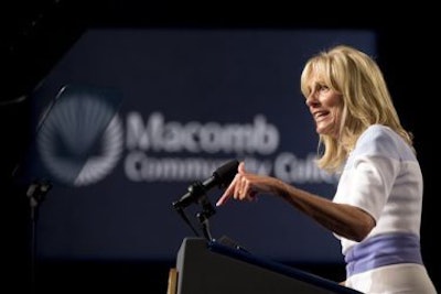 Jill Biden, wife of Vice President Joe Biden, teaches English at Northern Virginia Community College.