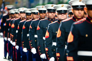 Marines march in 2011 NYC Veterans Day Parade
