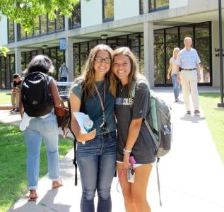 Students on the campus of Rose State College. Enrollment at the college has been down since 2011. (Photo courtesy of Rose State College)