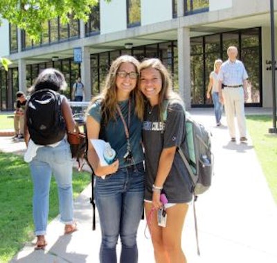 Students on the campus of Rose State College. Enrollment at the college has been down since 2011. (Photo courtesy of Rose State College)