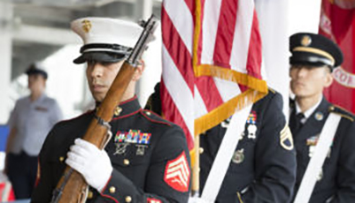 NEW YORK MAY 30 2016: Military personnel from the U.S. Armed For