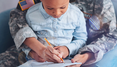 Pleasant smart girl studying