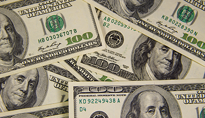 Background of the hundred dollar bills