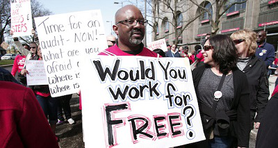 Detroit Teachers Hold Walk Out For Second Day