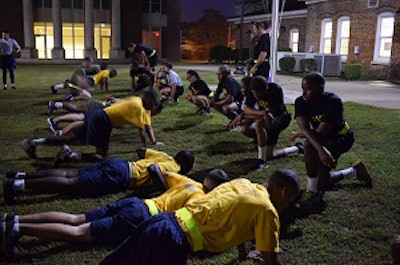 ROTC students participating in a Captains Cup