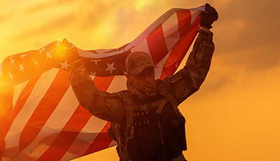 Soldier Celebrating Victory