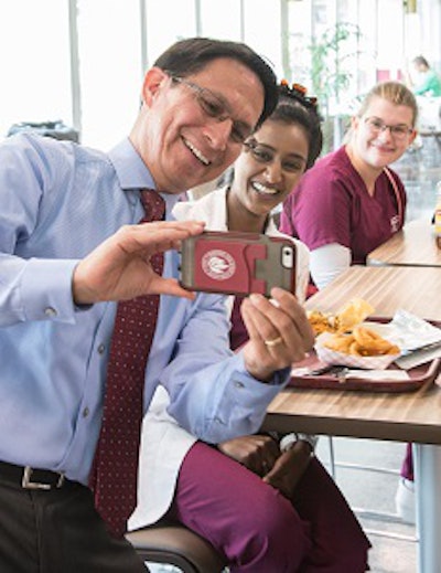 Dr. Frank D. Sánchez with RIC students
