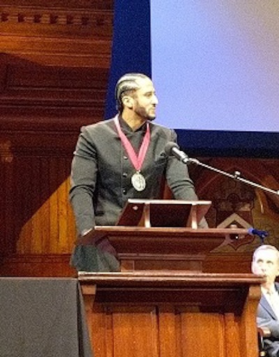 Colin Kaepernick at the awards ceremony (Photo credit: Gary Washburn)