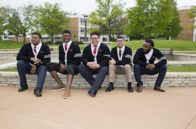 Triton College TRIUMPH Program scholars (L-R): Mikal Muhammad, Ryland Watts, Isaiah Negron, Raza Mojiz and Lazarr Johnson.