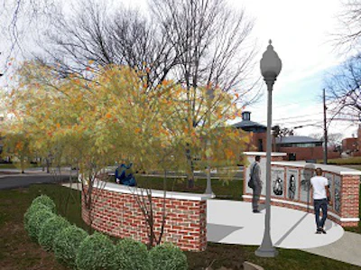 A rendering of the Paul Robeson Plaza to be built in the heart of the New Brunswick campus