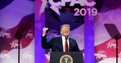 President Donald Trump at CPAC