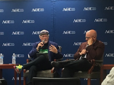 Left to right: Dennis Littky and Louis Soares