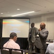 Tony Davis and Wayne Jackson lead a discussion at HACU conference titled, “Tips on How to Retain Hispanic Males in College.”