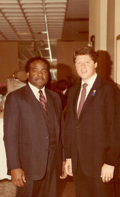 Ivery with then-Arkansas Governor Bill Clinton who appointed him to a cabinet position.