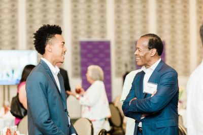 Dr. M. Lee Pelton (right)