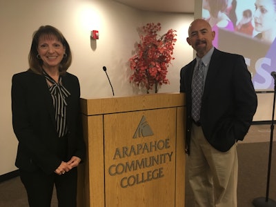 Dr. Diana Doyle with Colorado Community College System Chancellor Joe Garcia.
