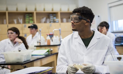Montgomery County student in the Immunology Lab.