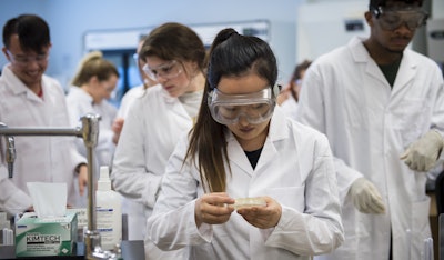 Montgomery County student in the Immunology Lab.