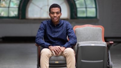 Earlham College student Ted Jacquet