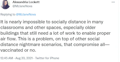 Screen capture of tweet from Dr. Alexandria Locket, an assistant professor at Spelman.