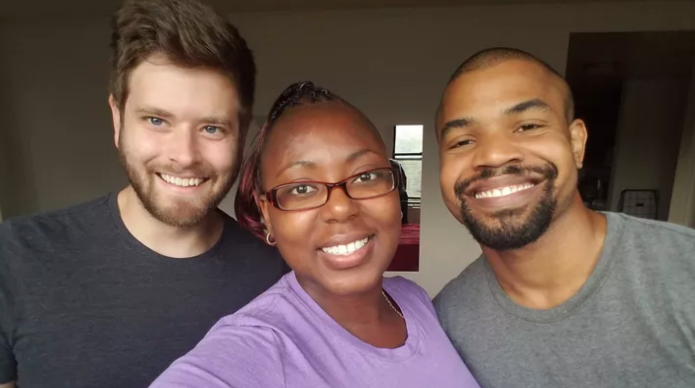 Northwestern University graduate student Schnaude Dorizan with her two roommates