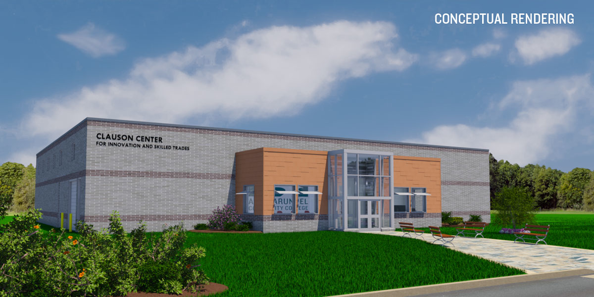 Rendering of the new Clauson Center for Innovation and Skilled Trades