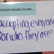 Student response at a Miami University Student with Disabilities Advisory Council event called 'Inclusion Table.'