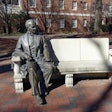 Statue of William Peace on the campus named after him.
