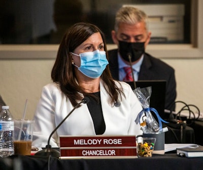 Dr. Melody Rose, Chancellor of the Nevada System of Higher Education, at a September 2021 meeting.