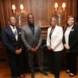 Pictured left to right: Dr. Bruce Crawford, Lawson State Community College; JSU President Thomas K. Hudson; Amanda Harbison, Shelton State Community College; and Nakia Robinson, Trenholm Community College.