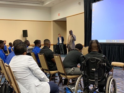 Emmitt Smith delivered the keynote at this year's Black Brown College Bound Summit.