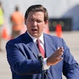 Florida Governor Ron DeSantis speaks on January 6, 2021 in Miami Gardens