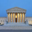 Panorama Of United States Supreme Court Building At Dusk