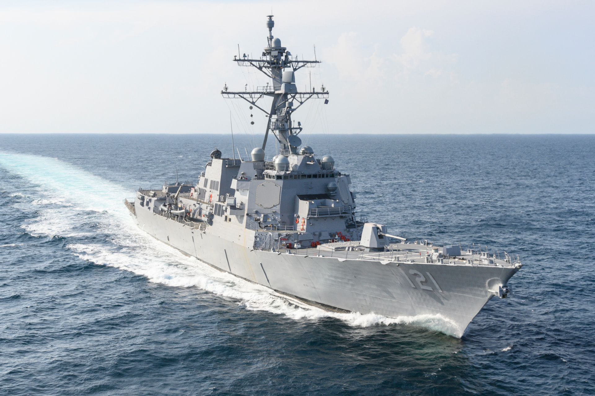 Uss Frank E Petersen Jr (ddg 121) Sailed In The Gulf Of Mexico During Builder Sea Trials In August 2021