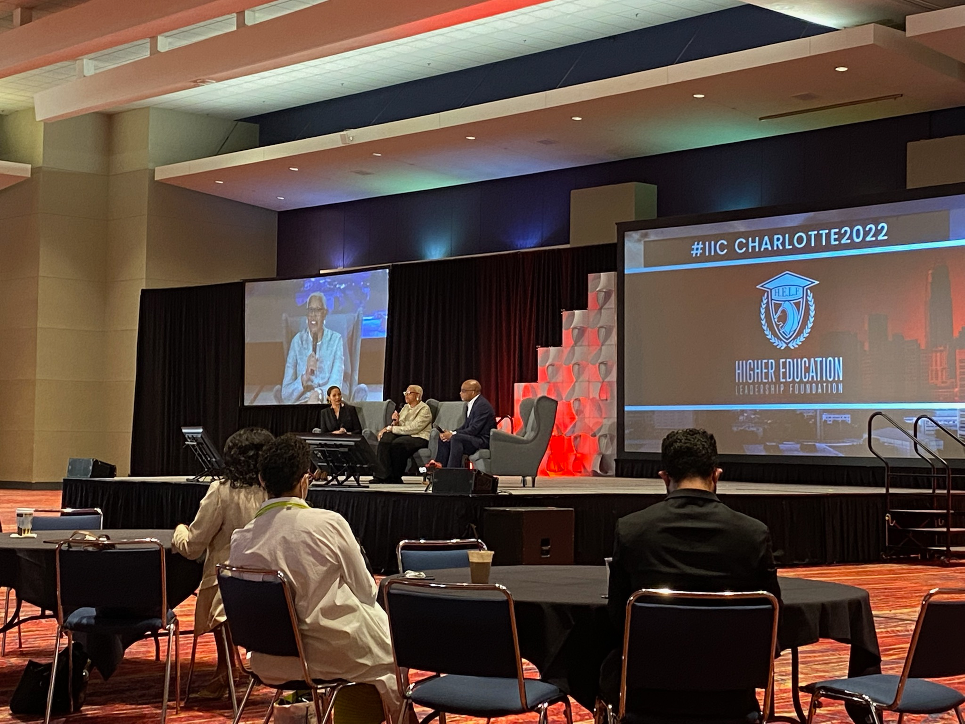 Presidents of Benedict College (Dr. Roslyn Clark Artis), Norfolk State University (Dr. Javaune Adams-Gaston), and Virginia State University (Dr. Makola Abdullah) discuss partnerships between HBCUs.