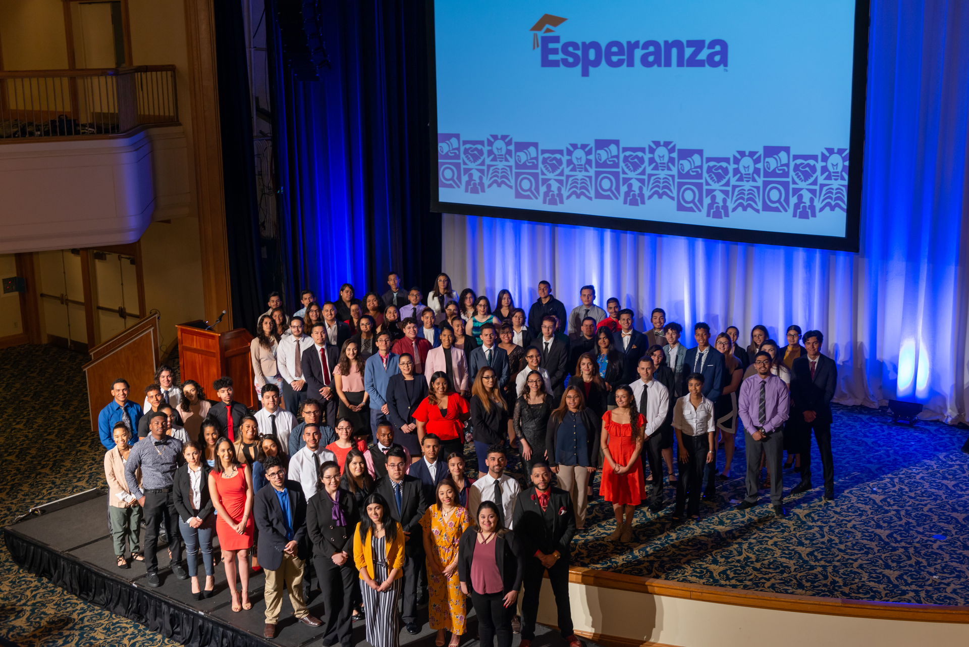 Recipients of Esperanza's annual scholarships to students entering or continuing their college education.