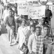 1960s FAMU students protest arrests made during a student-led lunch counter sit-in.