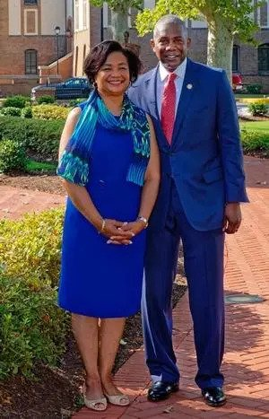 Hampton University president Darrell K. Williams and his wife First Lady Myra R. Williams.